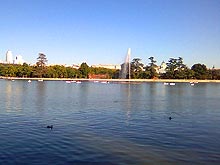 The Casa de Campo lake in Madrid